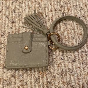 Wristlet card holder with Tassel accent
